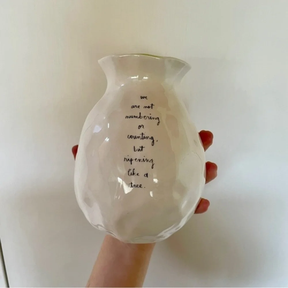NEW RAE DUNN Ceramic Vase w/ Inspirational Quote‎